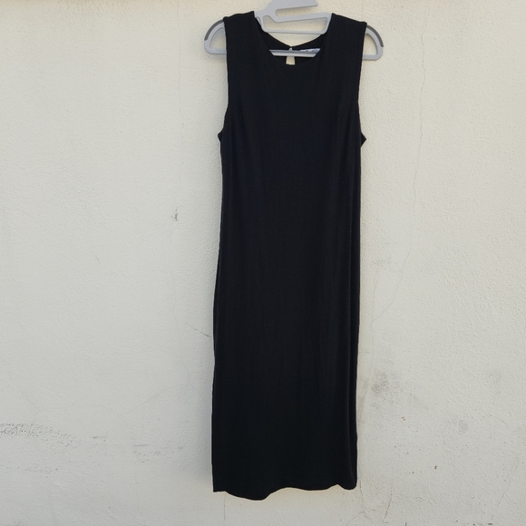 T by Alexander Wang Sleeveless Black Cutout Back Dress - Picture 2 of 11